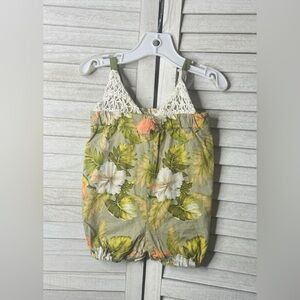 Liboosha Romper. Size 2/3. Great Condition. Small Shop/ Handmade. Tropical